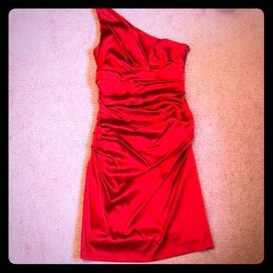 Suzi Chin Red Strapless Dress